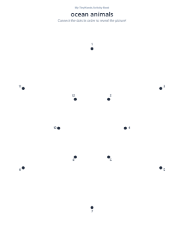 Connect the dots page generated by TinyHands Studio